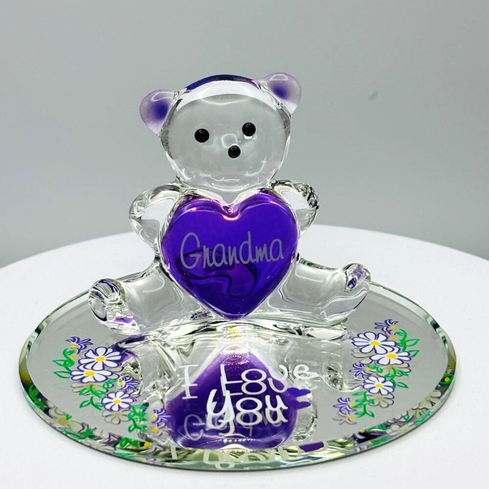 Grandma I Love You Bear Figurine | Handcrafted Gift for Grandma Mother’s Day